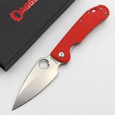 Daggerr Knives Zhalo Mini Linerlock 5" D2 Red G10 Folding Knife 2MRDSW