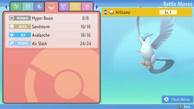 ✨ SHINY ✨ARTICUNO LEVEL 1 6IV Pokemon Brilliant Diamond Shining Pearl FAST  TRADE