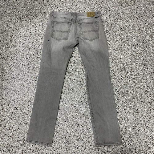 Pantalones de mezclilla ajustados para hombre Lucky Brand 121 Heritage 31x32 gris desgastados de colección - Imagen 8 de 11