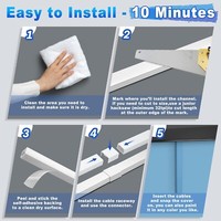 Cord Cover Raceway Kit 94" or 392.5 Inch Paintable Cable Concealer Wire Hider 4