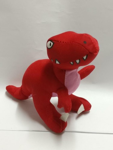 red stuffed dinosaur