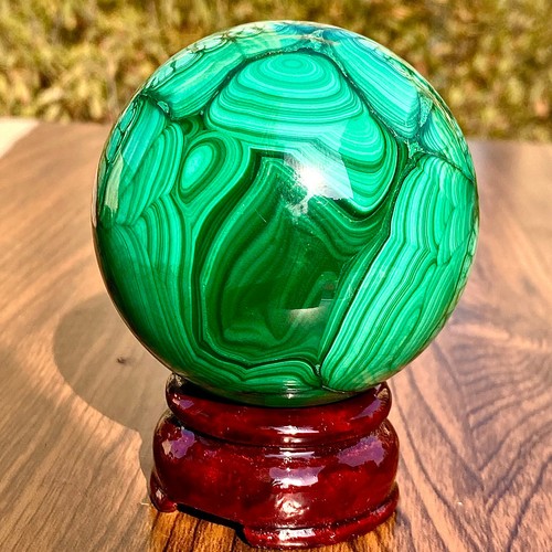 1.33LB Natural Malachite glossy cluster sphere mineral ball sample - 第 5/18 張圖片