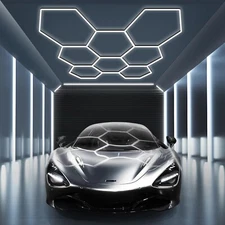 8 Grids Hexagon Honeycomb LED Hex Light Custom Car Wash Beauty Station Gym Light