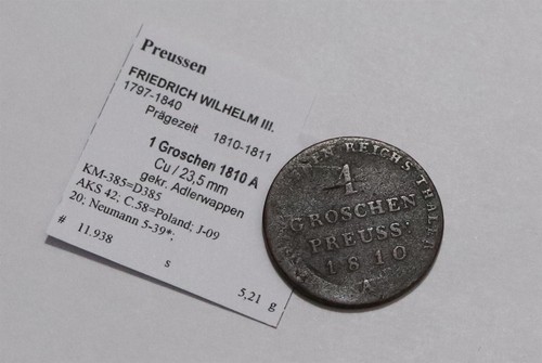 🧭 🇩🇪 GERMANY PRUSSIA 1 GROSCHEN 1810 A B79 #W660 - Foto 1 di 2