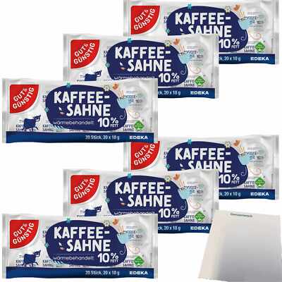 G&G Kaffeesahne 10% Fett ohne Gentechnik 6er Pack 120x10g Portionen usy Block