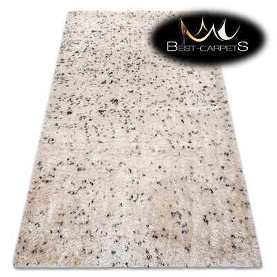 Toller moderner Teppich Shaggy ''FLAUSCHIG'' 5cm PFEFFER creme / anthrazit hochwertig