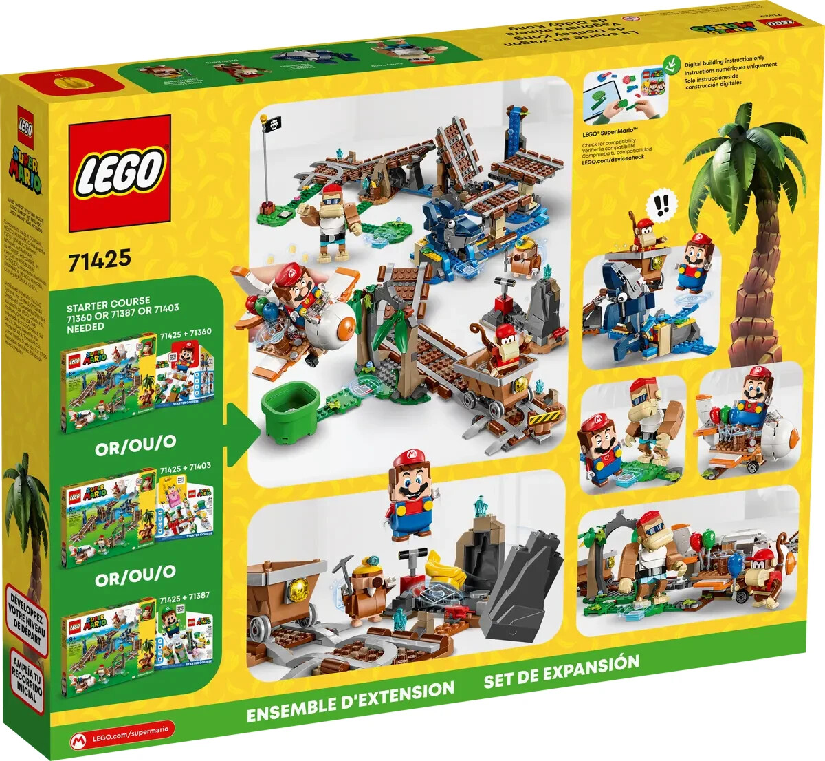 Lego Diddy Kong's Mine Cart Ride 71425 Super Mario Set