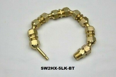 Swiveljet SW2 (1/4  Dia) HEX, BULLET Coolant Nozzle with 1/4  NPT Adaptor