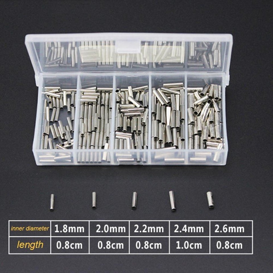 Barrel Crimping Sleeves Fishing Line Wire er Copper Tube Connector eBay