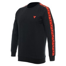 MAGLIONE DAINESE DAINESE Felpa RIGHE NERO/ROSSO FLUO M