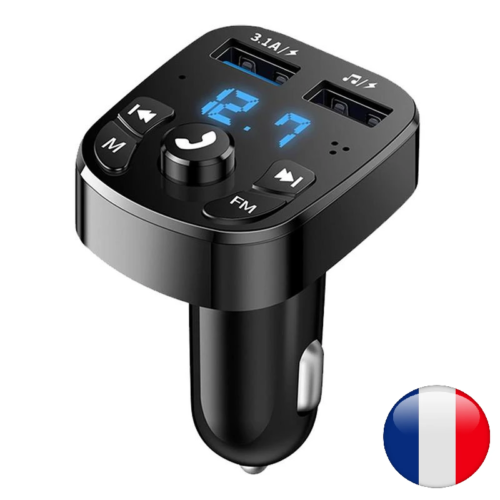 Transmetteur FM Sans fil Bluetooth 5.0 Adaptateur MP3 Kit Voiture Chargeur USB - Photo 1/4