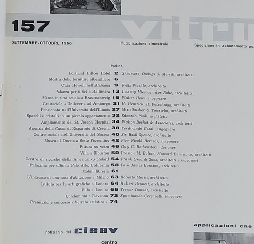 53080 VITRUM - nr 157 9/10 1966 - notiziario CISAV - Lastre vetro e cristallo - Picture 2 of 2