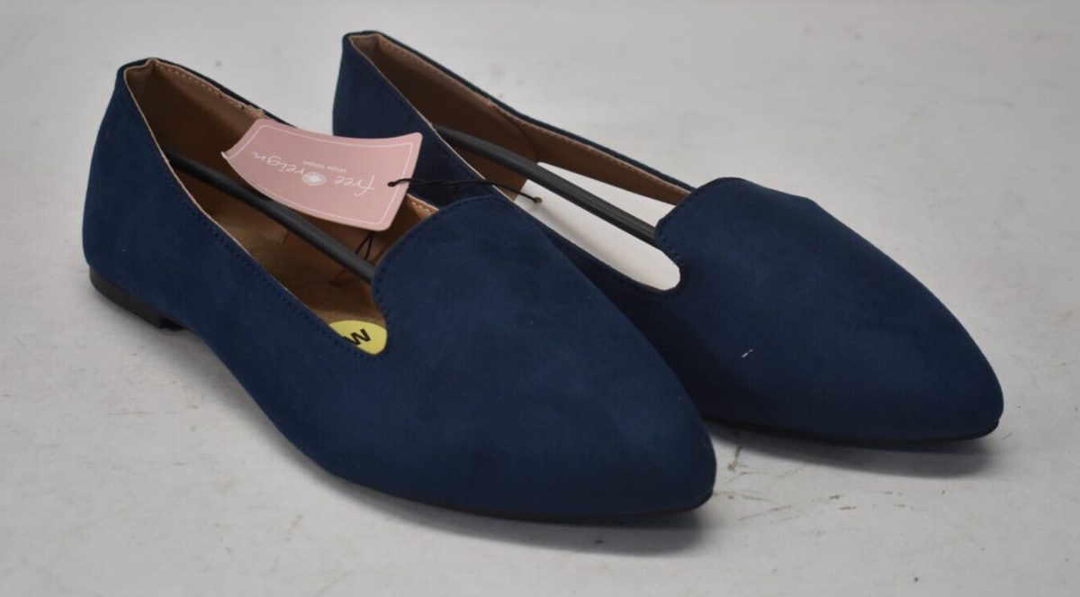 blue dress flats Sole Bliss Women's Ballet Flats Royal: Navy Quilted Leather & Patent US 9