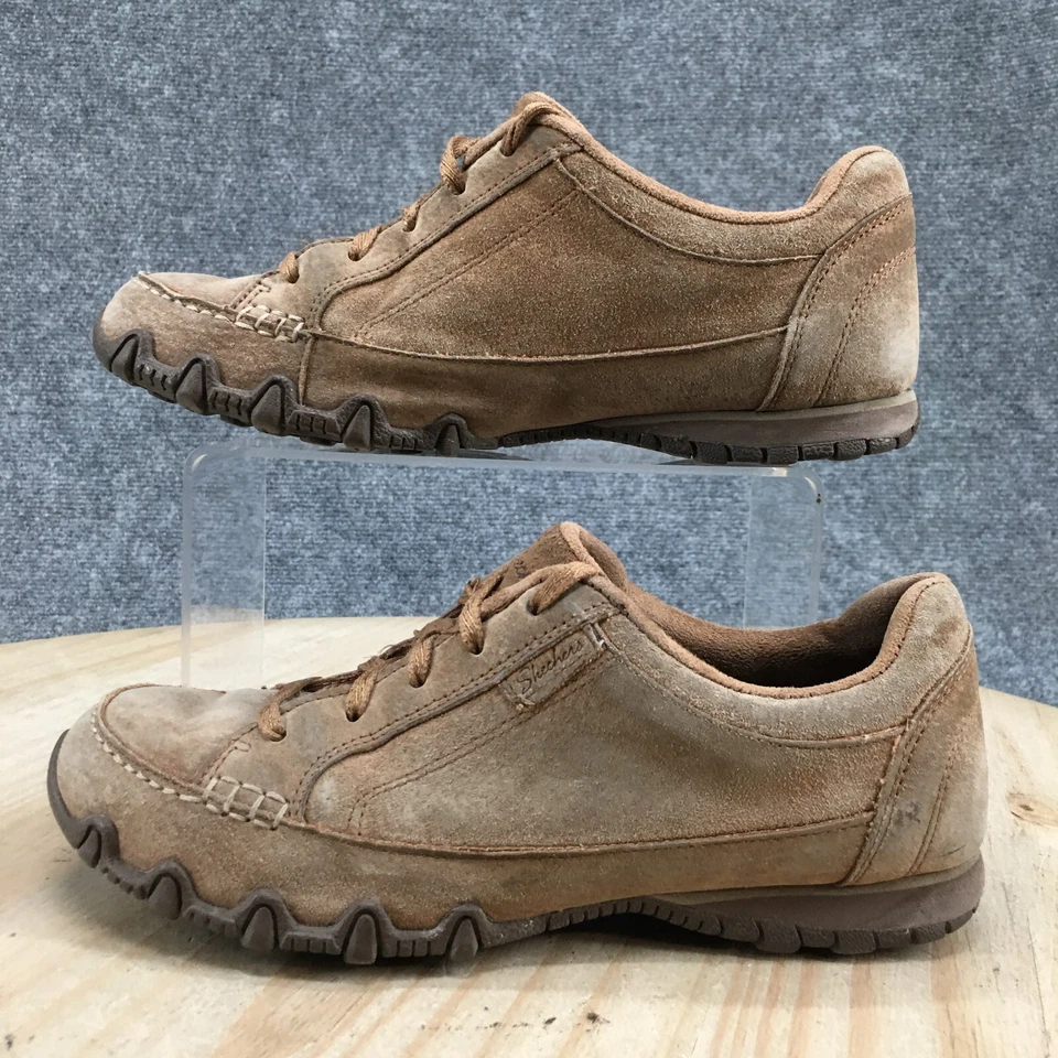 Zapatos Skechers Mujer 6 Calce Relajado Motociclistas Curbed Tenis 49336 Marrón Gamuza Foto 2 de 4