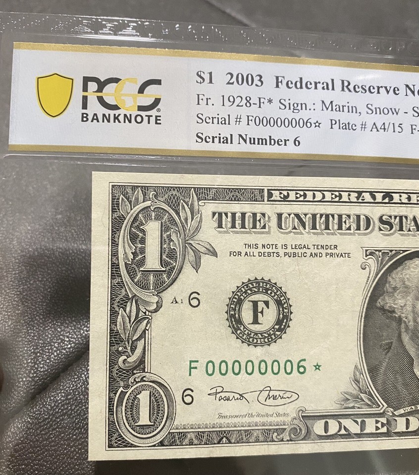 Note Number Purchase LOW SERIAL SINGLE DIGIT SUPER BINARY STAR NOTE NUMBER 00000006* UNIQUE ...