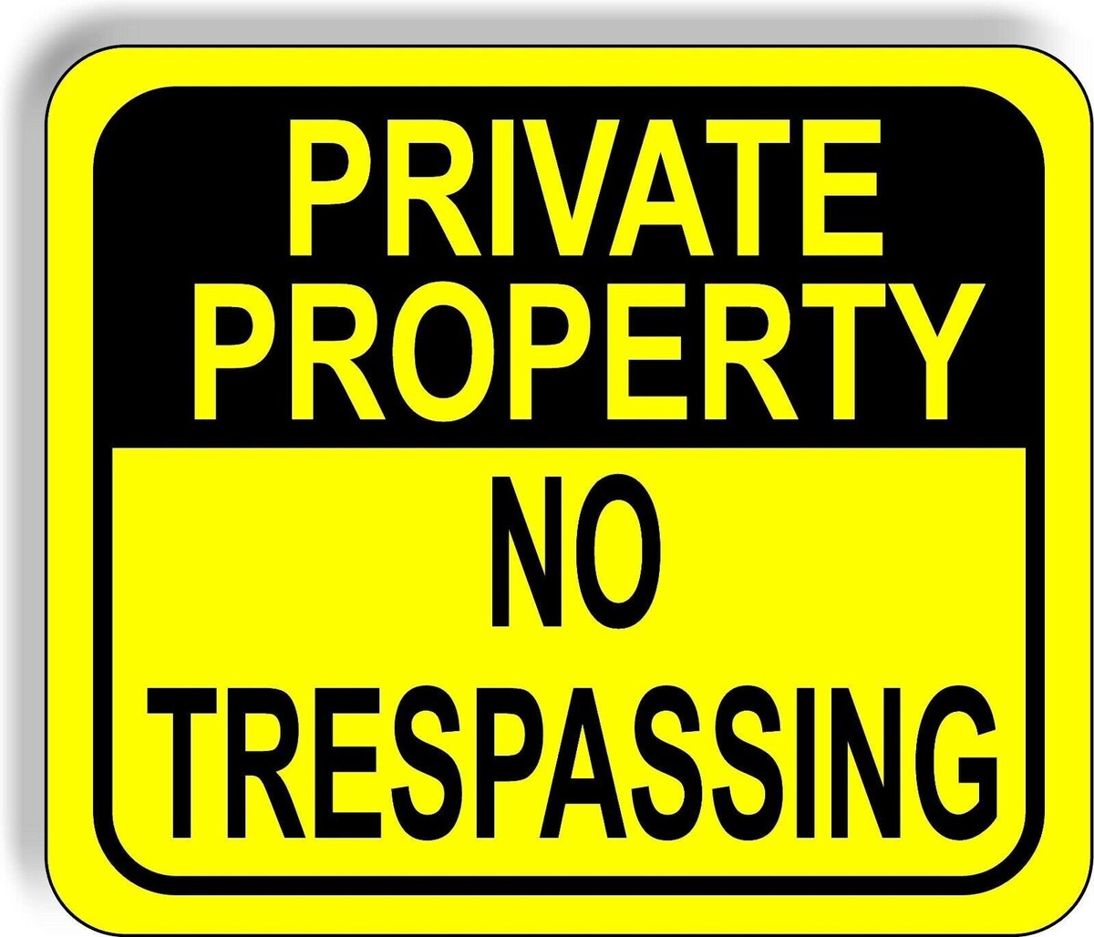Private Property No Trespassing Schilder – 2 Stück, 30,5 X 22,9 Cm, Kunststoff, Für Garten & Hof