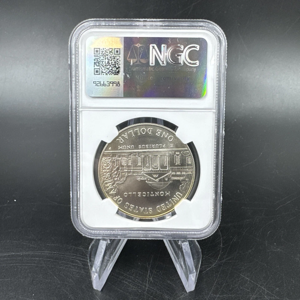 1993-P Thomas Jefferson Commemorative Dollar MS69 NGC Brown Label - Image 4 of 4