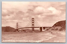 RPPC Golden Gate Bridge San Francisco California CA Real Photo Vtg Postcard
