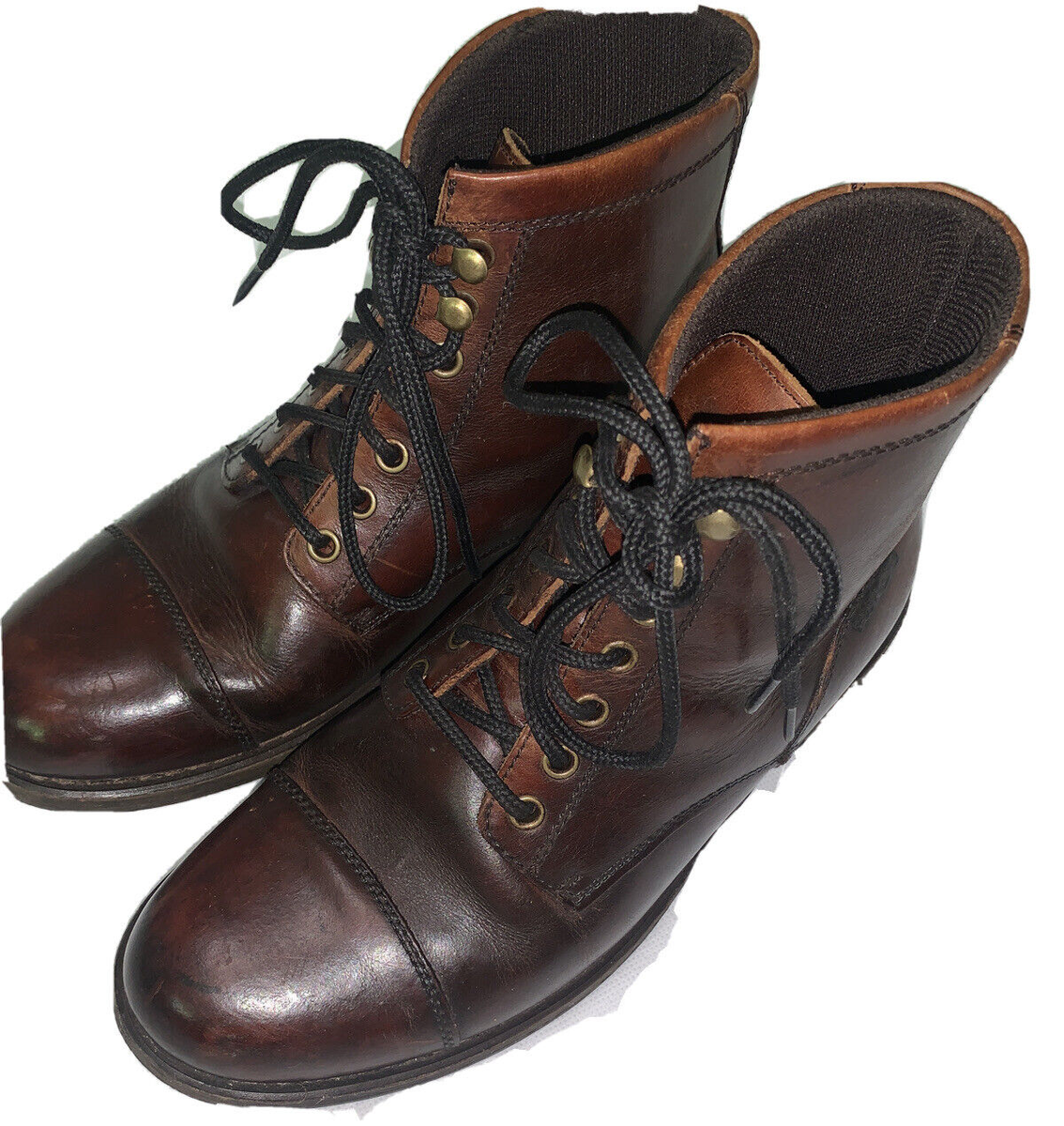 Eastland HIGH Fidelity Dark Brown Leather Ankle Boots Almond  display picture 2