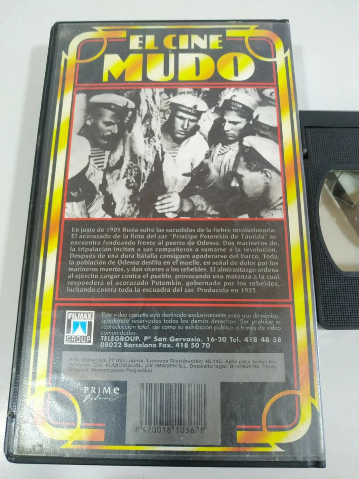 El Corazzata Potemkin Edizione Spagna - VHS Nastro - 2T - Immagine 2 di 3