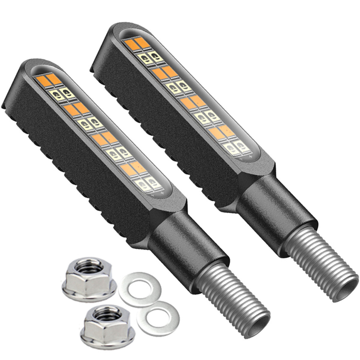 Motorcycle LED Turn Signal Lights DRL Indicators Dynamic Flowing Lamp Waterproof