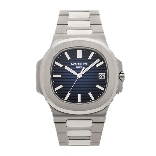 Patek Philippe Nautilus White Gold Auto 41mm Blue Dial Watch 5...