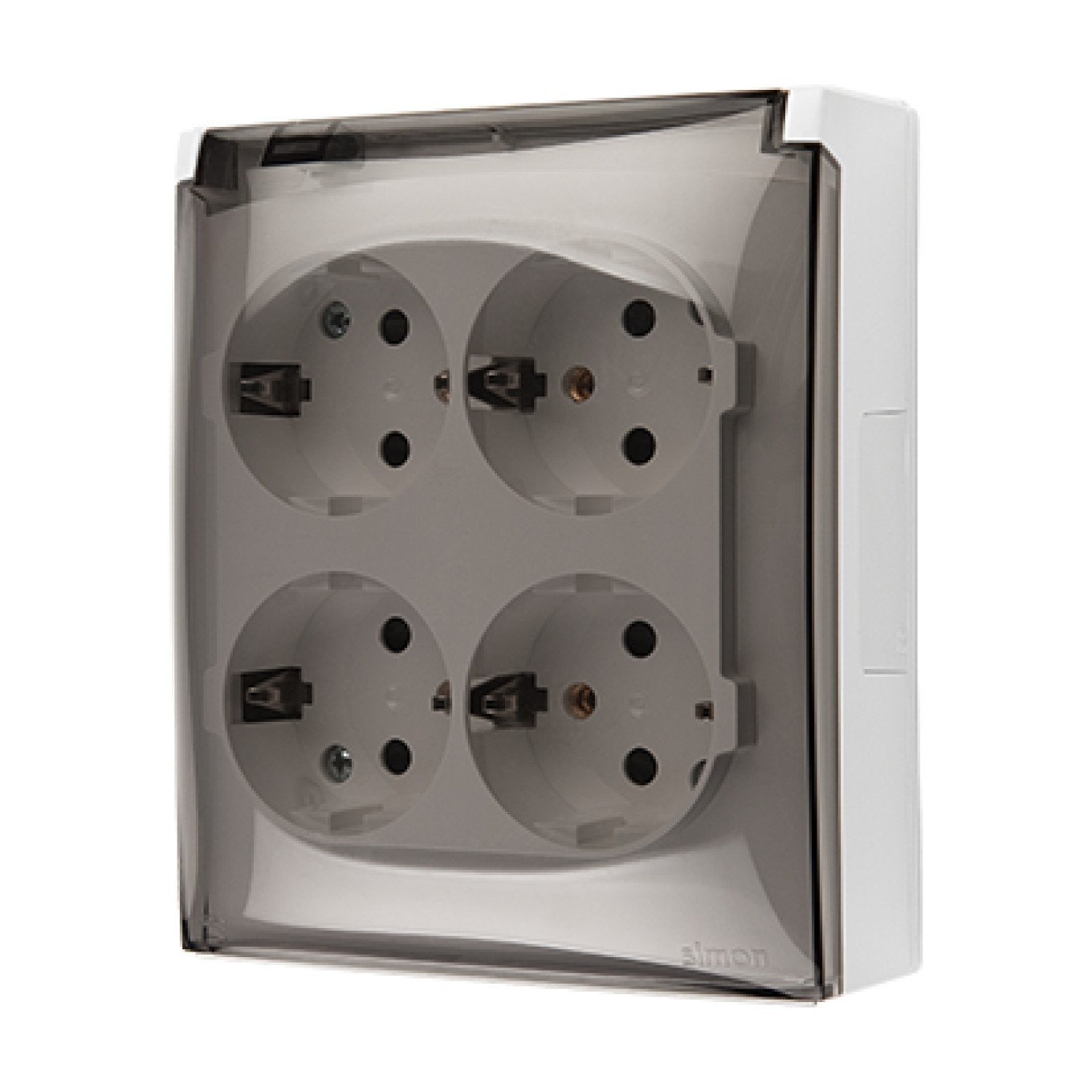 IP44 socket, Schuko, 4 x Simon Aquaclick ACGSZ4C/11A