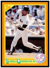 1990 Score Rookie & Traded Claudell Washington Card New York Yankees #45T. rookie card picture