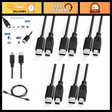 5-Pack Mini USB to USB-C Cable, 3ft Data Transfer OTG Cord for Cameras Devices