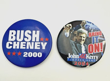 Curated Coolness for Every Treasure Hunter! Set of 2 Political Campaign Buttons