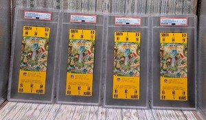 RARE FOUR PSA SUPER BOWL XVIII  FULL TICKET RAIDERS REDSKINS CONSECUTIVE NUMBERS