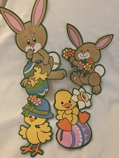 Vintage Easter Die Cutouts Unmarked Manufacturer