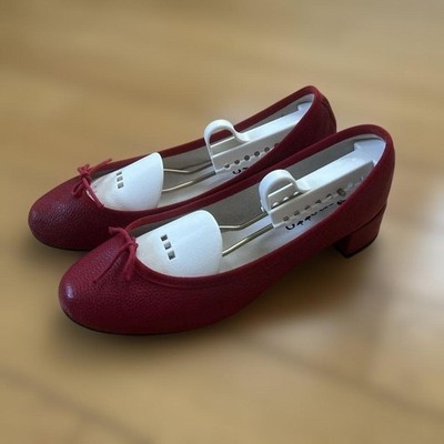 Repetto Camille 36 1 2 Red Leather Heel Pumps Ballet Shoes