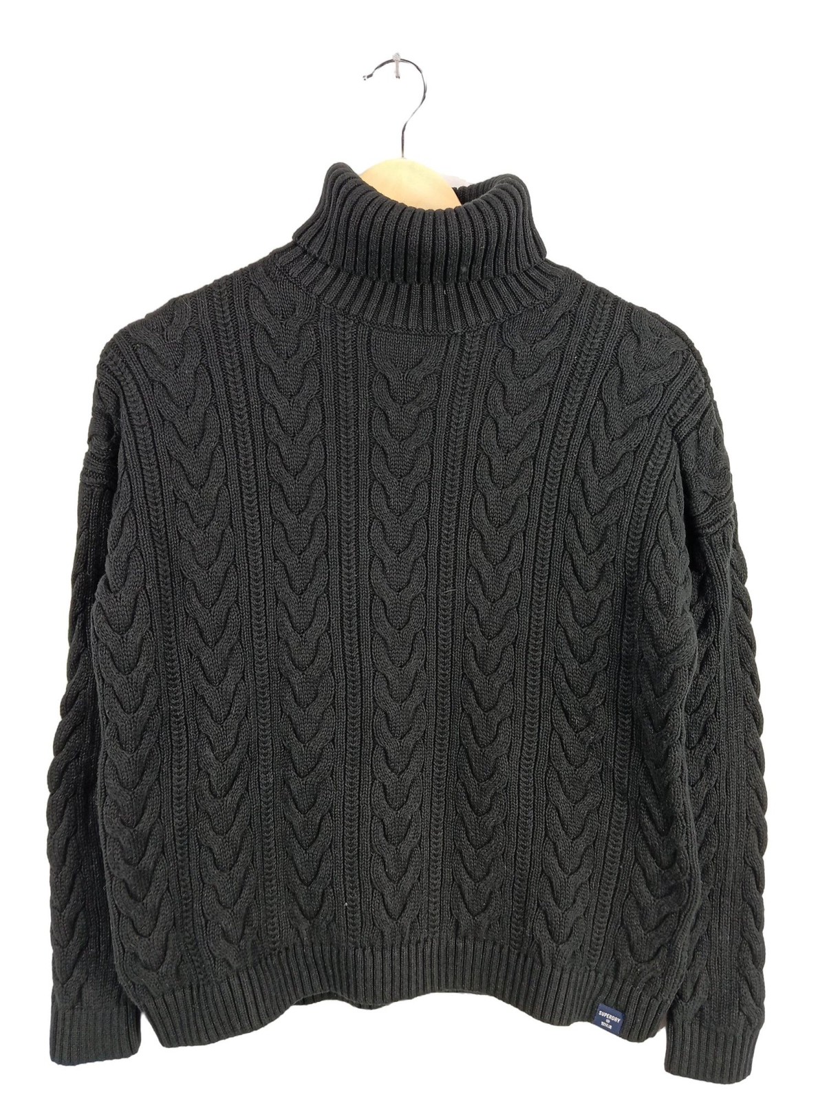 SUPERDRY Rollkragenpullover Damen Pullover Gr. DE 36 schwarz Casual-Look