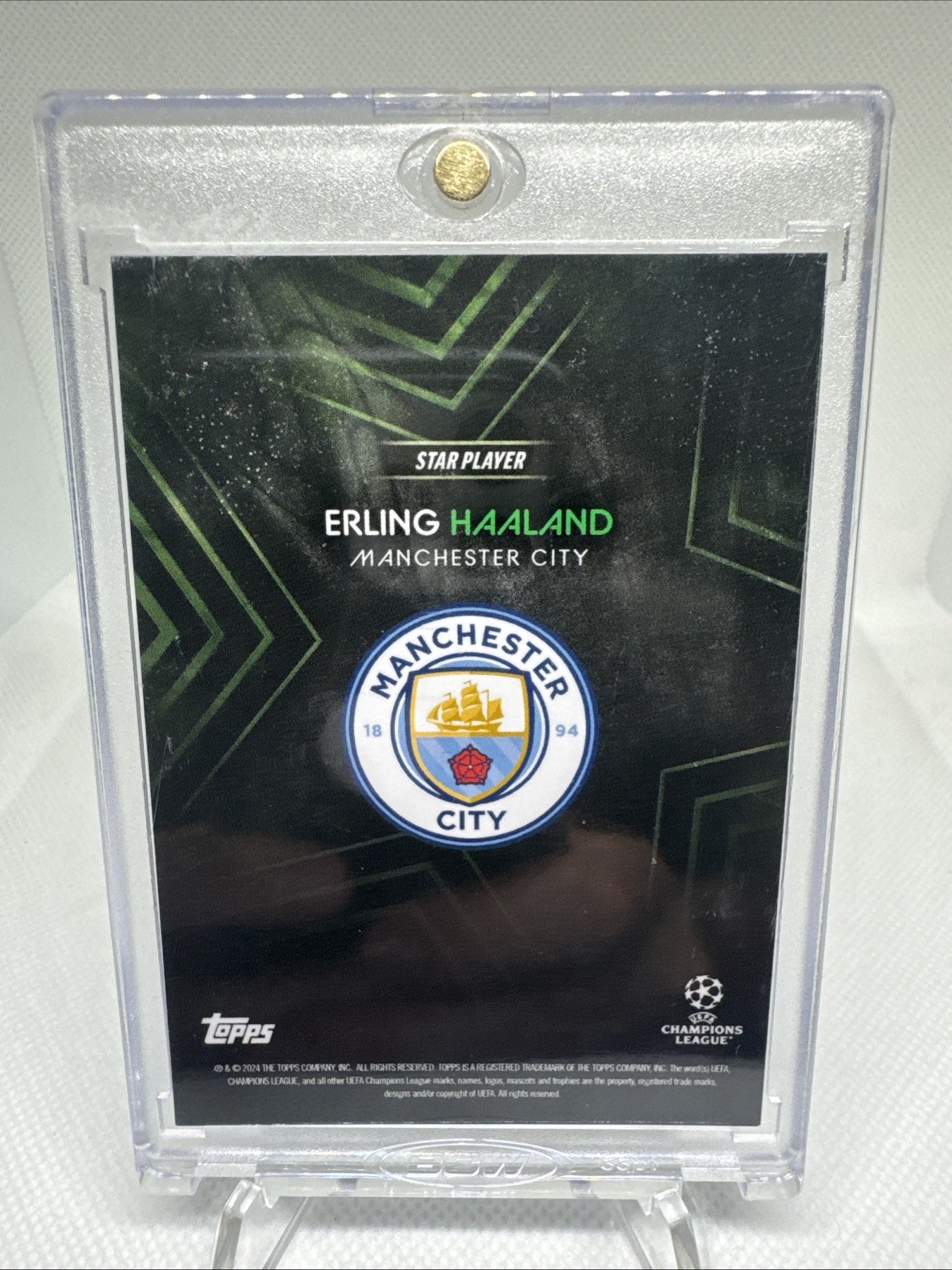 🔥⚽️2023-24 Topps Knockout UCL Erling Haaland Star Player Green /99⚽️🔥 view 2