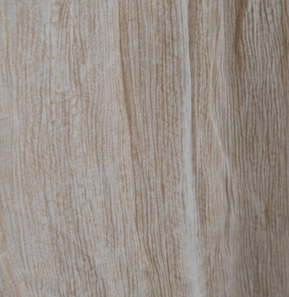 Dressbarn Women Embroidered Tassel Peasant Top Sz 2X Tan Boho Flowy Gypsy Work - Image 3 of 4