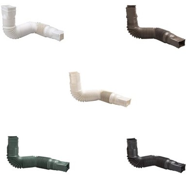 Expandable Flex Drain Downspout Extension Rain Pipe Spout Gutter Flexible 25-55''