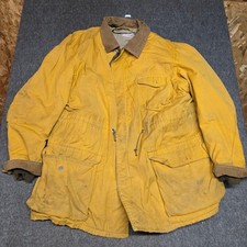 Vintage 50s Warmster Field Jacket Mens Large Yellow Corduroy Collar InsulAir