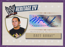 2008 Topps WWE Heritage IV Matt Hardy Autograph Card Auto Hardy Boyz