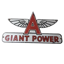 Vintage Flying A Gasoline Sign - Giant Power Gas Service Pump Advertising Sign