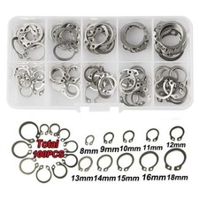Circlip Retaining Ring 100pc 304 Stainless Steel 8-18mm External Snap C Type