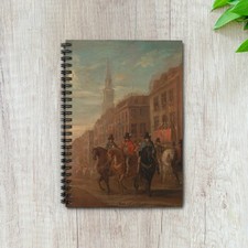 Hogarth Restoration Procession Spiral Notebook - Charles II History Art Journal