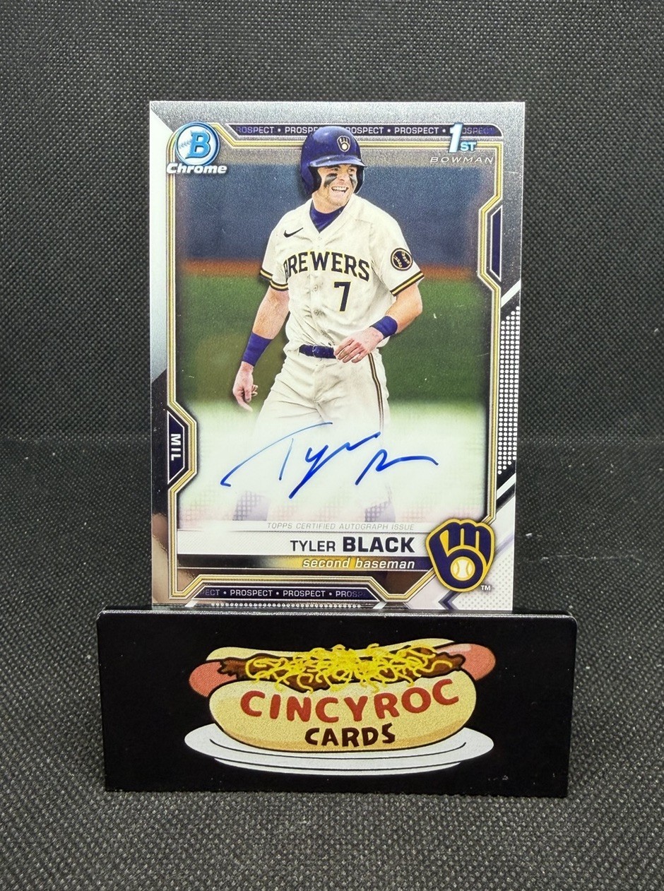 2021 Bowman Chrome Tyler Black Draft Pick Autograph #CDA-TB Bowman 1st
