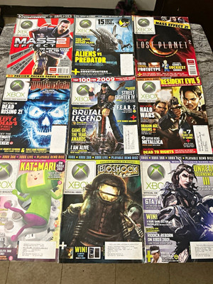 Official Xbox Magazine Mass Effect 2 Cover Lot Mar-Jul 2009 Special Issue