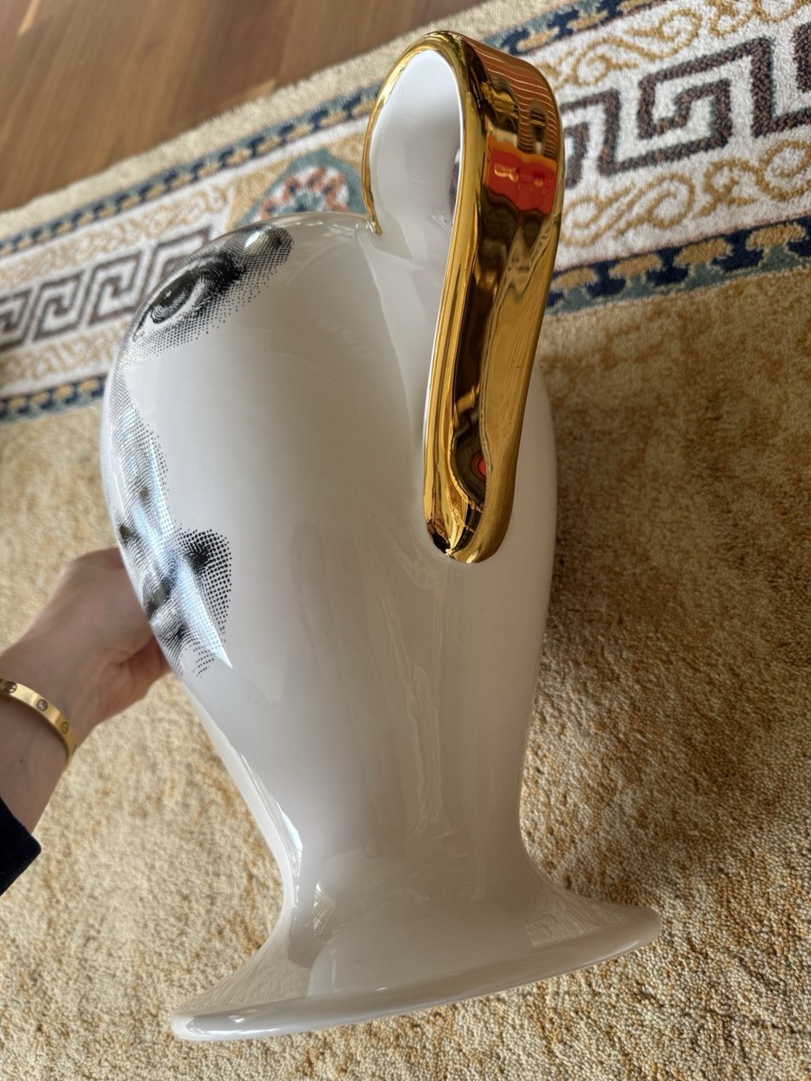 Large Fornasetti VASE Extremely RARE! 42/99 Gold Plated Made In