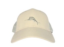 Tommy Bahama Men  s Adjustable Trucker Hat White Gray