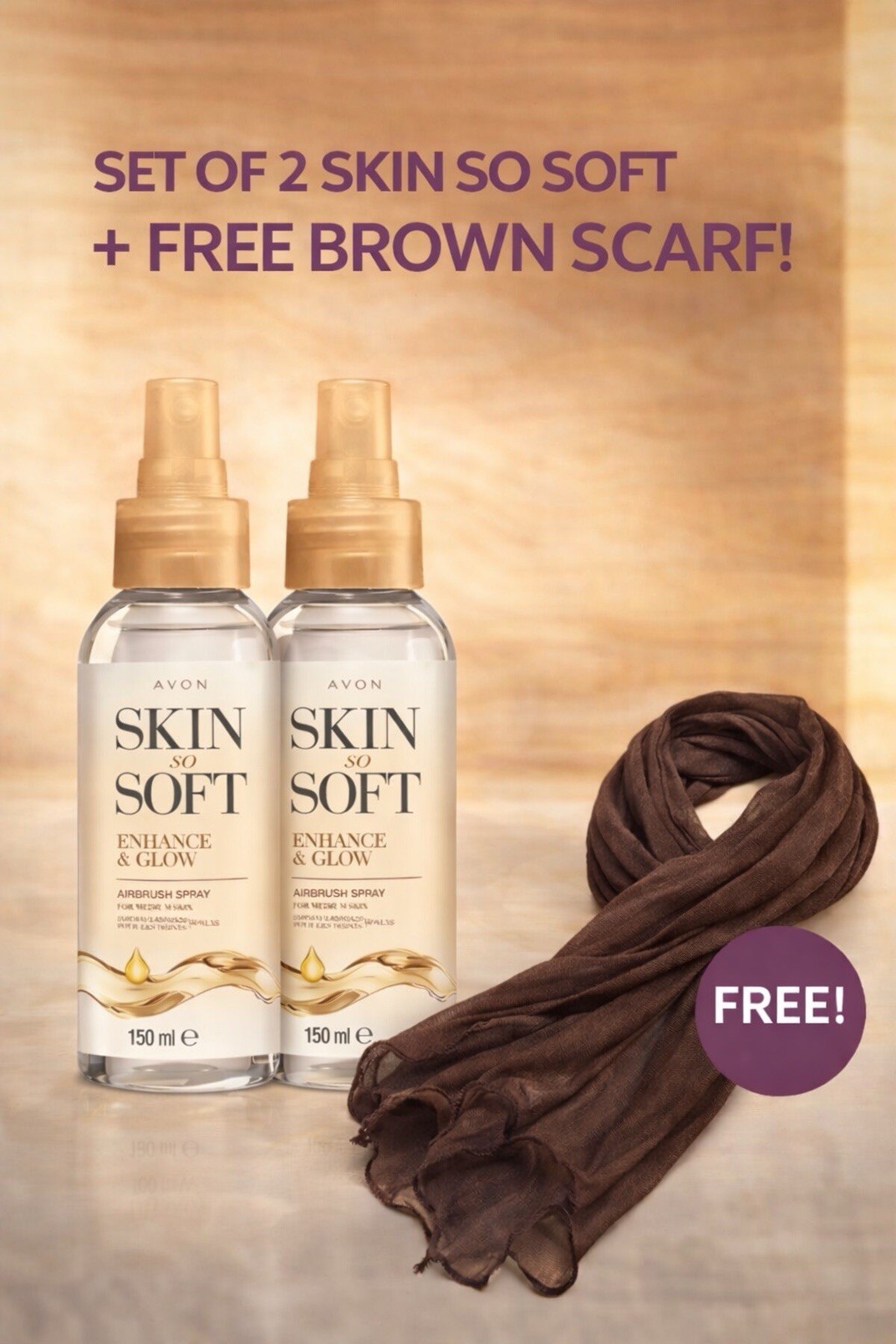 Avon Skin So Soft Enhance & Glow Airbrush Tanning Spray 150ml Sun-Kissed Gl - Image 6