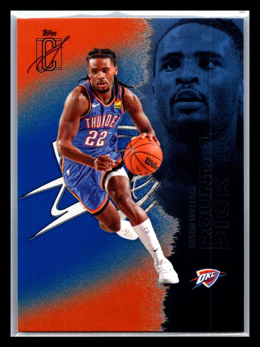 2025-26 Topps Signature Class Basketball Cason Wallace RC Red & Blue #31 Thunder