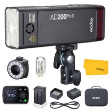 GODOX AD200 Pro II AD200Pro II TTL Pocket Flash Strobe, 200Ws Outdoor Flash