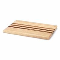 Continenta Schneidebrett Mit Streifen KüChenbrett Servierbrett Holz 36 X 23 Cm